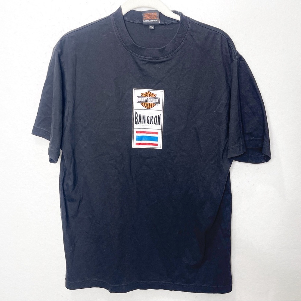 Vintage Harley Davidson Black 2003 Bangkok Thailand Size XL Rare Find